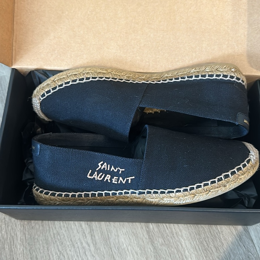 Saint Laurent Canvas Plato/Moon Plus Espadrille